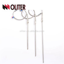 thermal resistance wzp rtd waterproof stainless steel flexible braid cable handle needle probe pt100 temperature sensor